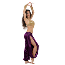 Satin Harem Pants w/ Side Slit | Belly Dance Flow S-3XL | 41 Colors S18
