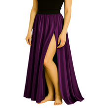 Satin Half Circle Skirt | Side Cut Dance Flow S-3XL | 41 Colors S94