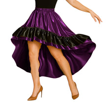 Satin Asymmetrical Dance Skirt Frill | High-Low Flow S-3XL S48