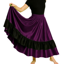 Satin Full Circle Dance Skirt w/ Frill | 360° Flow S-3XL S33