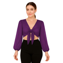 Chiffon Belly Dance Ruffle Top | Flowy Sleeve Choli S-5XL | 30 Colors C73