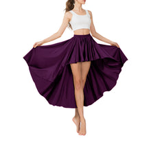 Satin Asymmetrical High-Low Skirt | Flowy Maxi S-5XL | 41 Colors S74