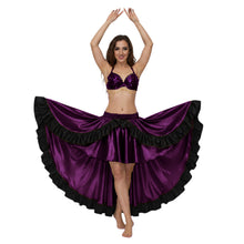 Satin Asymmetrical Dance Skirt Frill |Ballet Dance Skirt High-Low Flow S-3XL S49