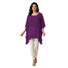 Chiffon Kaftan Top | Flowy Tunic Blouse S-5XL | 30 Colors C76