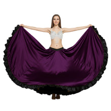 Satin 16 Yard Full Circle Skirt Black Frill | Pro Flow S-3XL S51