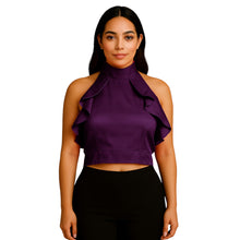 Satin Crop Top | Fancy Party Wear Blouse S-3XL | 41 Colors S92