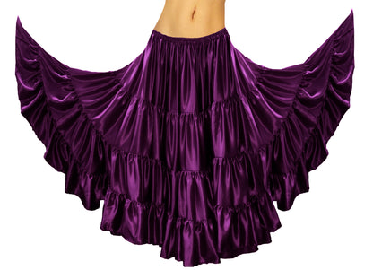 Satin 25 Yard 4 Tier skirt Belly Dance Skirt S20