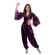 Satin Belly Dance Harem & Top Set | Full Costume S-3XL | 41 Colors S40