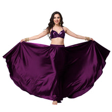 Satin Full Circle Belly Dance Skirt | 360° Flow Gown S-5XL S69