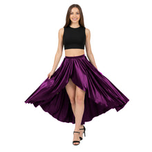Satin Asymmetrical Wrap Skirt | High-Low Flow S-3XL | 41 Colors S72