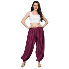 Fosse Satin Boohoo Harem Pants, unique satin trouser shade.