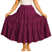 12 Yard 4 Tier Belly Dance Skirt | Full Volume Flow S-3XL S32