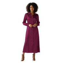 Fosse Satin Tunic Coat, unique long shirt dress shade.