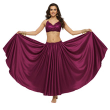 Satin Full Circle Belly Dance Skirt | 360° Flow Gown S-5XL S8