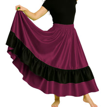 Satin Full Circle Dance Skirt w/ Frill | 360° Flow S-3XL S33
