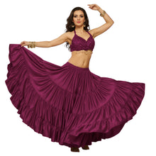 Ultimate Satin 25 Yard 4 Tier Skirt | Belly Dance Gown S-5XL S4