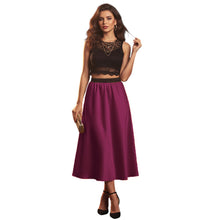 Satin Belly Dance Midi Skirt | Elegant Flow Costume S-3XL | 41 Colors S24