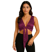 Fosse Satin Sleeveless Ruffle Top, unique performance choli shade.