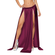 Satin Maxi Skirt Front Slit | Full Length Party Wear S-3XL S96