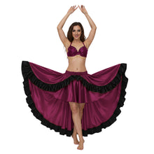 Satin Asymmetrical Dance Skirt Frill |Ballet Dance Skirt High-Low Flow S-3XL S49