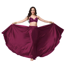 Satin Full Circle Belly Dance Skirt | 360° Flow Gown S-5XL S69