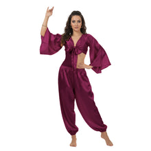Satin Belly Dance Harem & Top Set | Full Costume S-3XL | 41 Colors S40