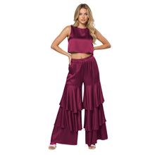 Satin 3-Layer Palazzo Pants | Wide Leg Party Trousers S-3XL | 41 Colors S97