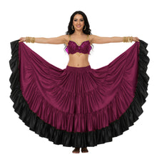 Ultimate Satin 25 Yard 4 Tier Skirt | Black Contrast Flow S-3XL S65