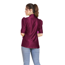 Satin Puff Sleeve Button Down Shirt | Elegant Top S-3XL | 41 Colors S80