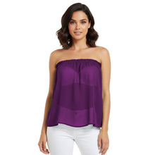 Chiffon Sheer Tube Top | Layering Bandeau S-5XL | 30 Colors C65