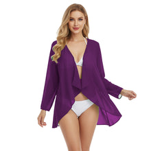 Chiffon Swimwear Cover Up Jacket | Sheer Beach Shrug S-5XL C77