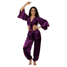 Satin Belly Dance Harem & Top Set | Full Costume S-3XL | 41 Colors S51