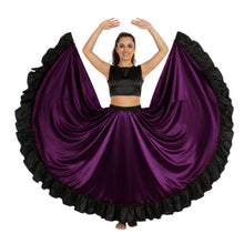 Satin 16 Yard Full Circle Skirt Black Frill | Pro Flow S-3XL S58