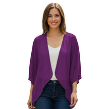 Chiffon Long Sleeve Beach Shrug | Resort Cover-Up S-5XL | 30 Colors C51