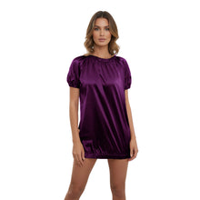 Satin Round Neck T-Shirt | Silky Short Sleeve Top S-3XL | 41 Colors S106
