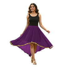 Chiffon High-Low Belly Dance Skirt | Designer Asym Flow S-5XL C66