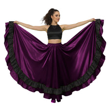 Satin Full Circle Dance Skirt w/ Frill | 360° Flow S-3XL S33-1