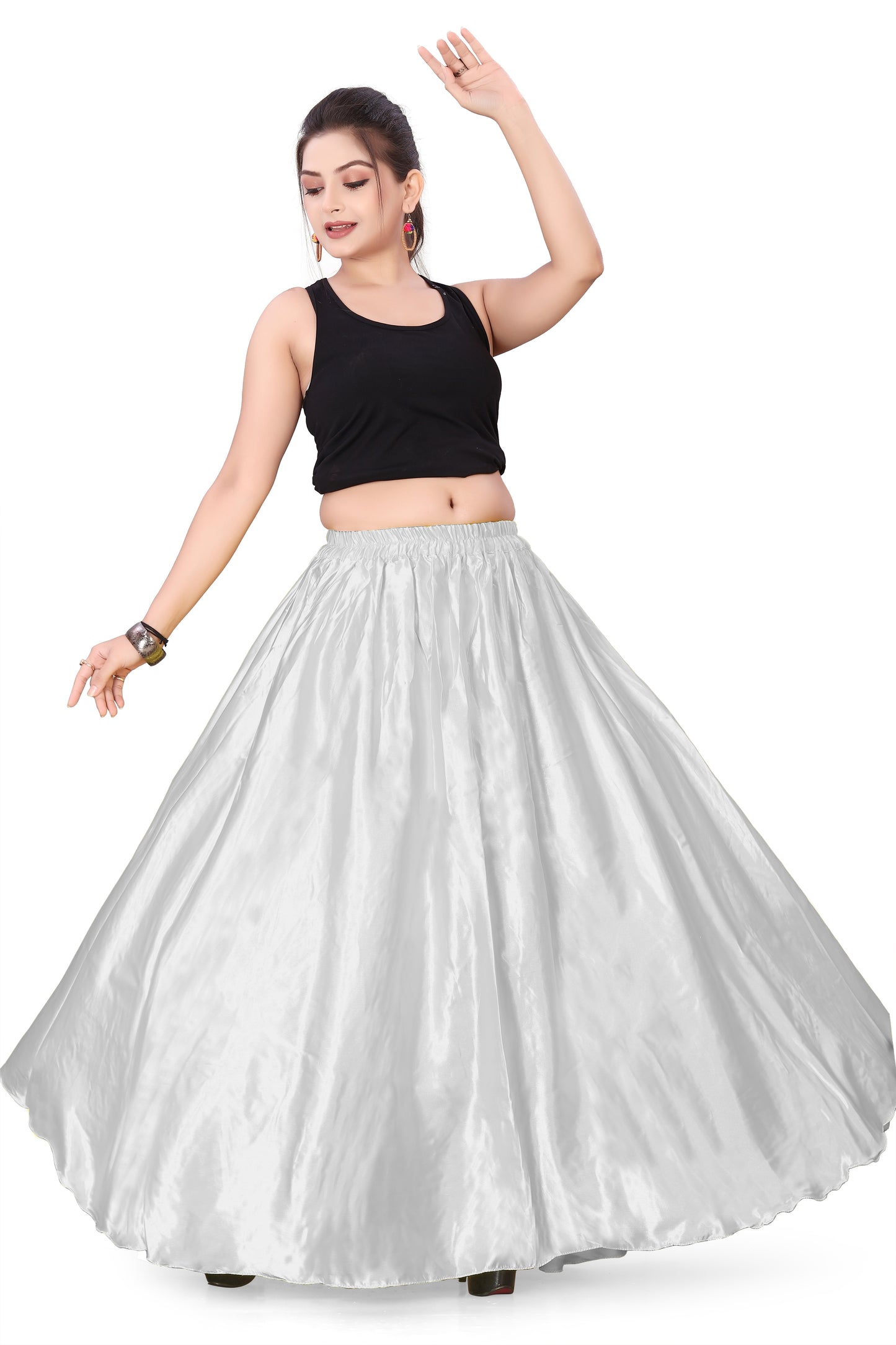 Satin Belly Dance Full Circle Skirt S8-Regular Size 3