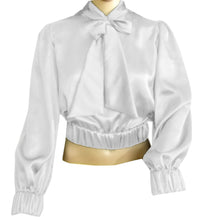 Party wear Satin Bow Blouse And Bow Shirt S27  - Regular Size 3