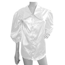 Button Down shirt Fancy Satin  shirt S90 - Regular Size 3