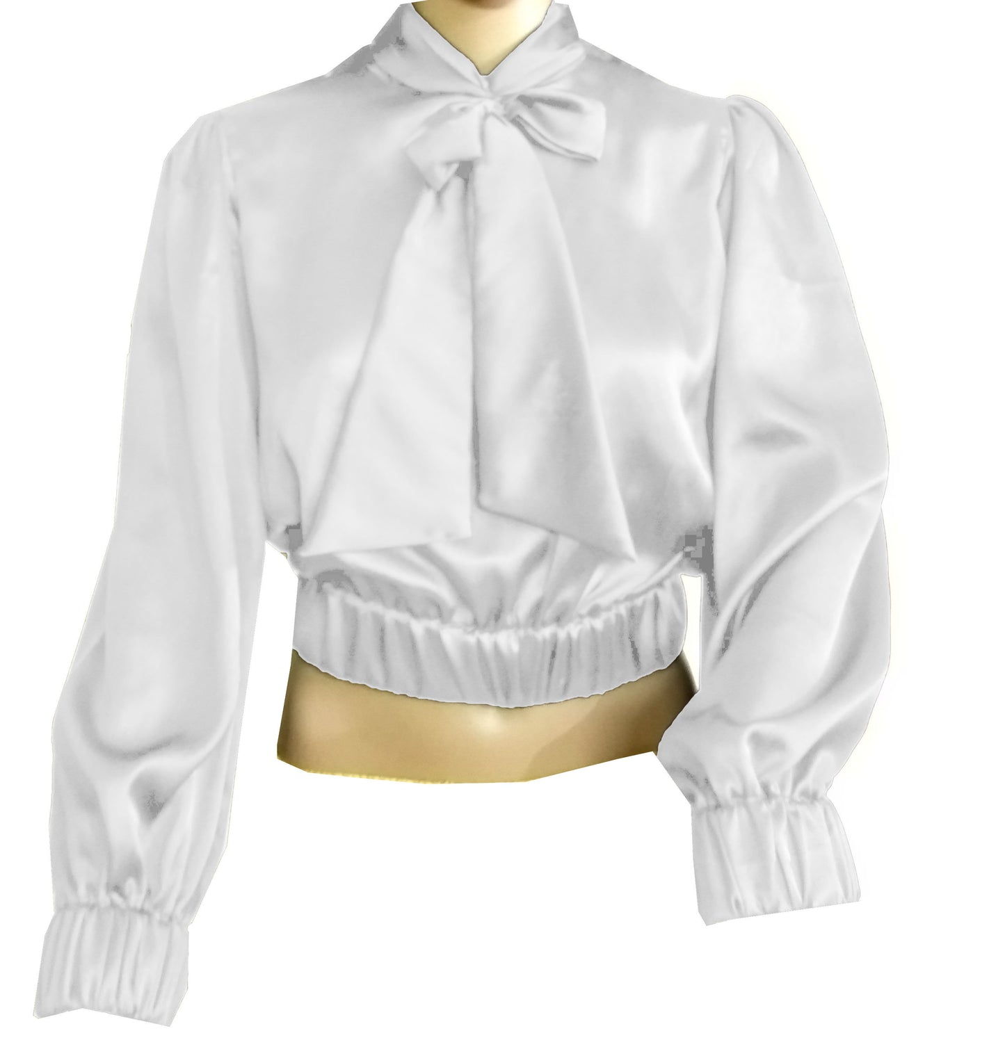 satin bow shirt S27  - Regular Size 3