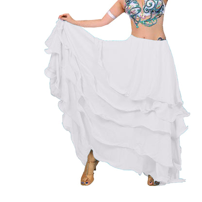 Chiffon 5 layer Belly Dance Skirt C25  - Regular Size 2