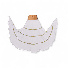 16 Yard 4-Tier Belly Dance Skirt with Gold Trim | Tribal Fusion Gypsy C5