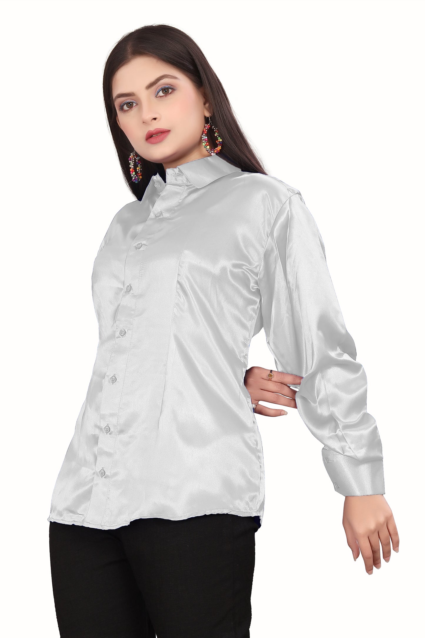 Satin Solid Casual Shirt S81 - Regular Size 3