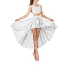 Satin Asymmetrical High-Low Skirt | Flowy Maxi S-5XL | 41 Colors S74