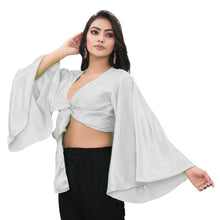 Satin Belly Dance Top Haut Self Tie S29-Regular Size 3