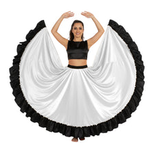 Satin 16 Yard Full Circle Skirt Black Frill | Pro Flow S-3XL S58