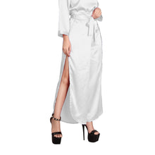 Fluroscent Pink Satin Palazzo Pants, neon wide leg trousers.