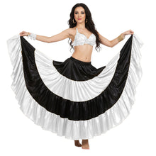 Satin 25 Yd 4 Tier Multi Color Skirt | Belly Dance Flow S-5XL S5