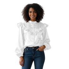 Fluroscent Pink Satin Long Sleeve Blouse, neon classic shirt.